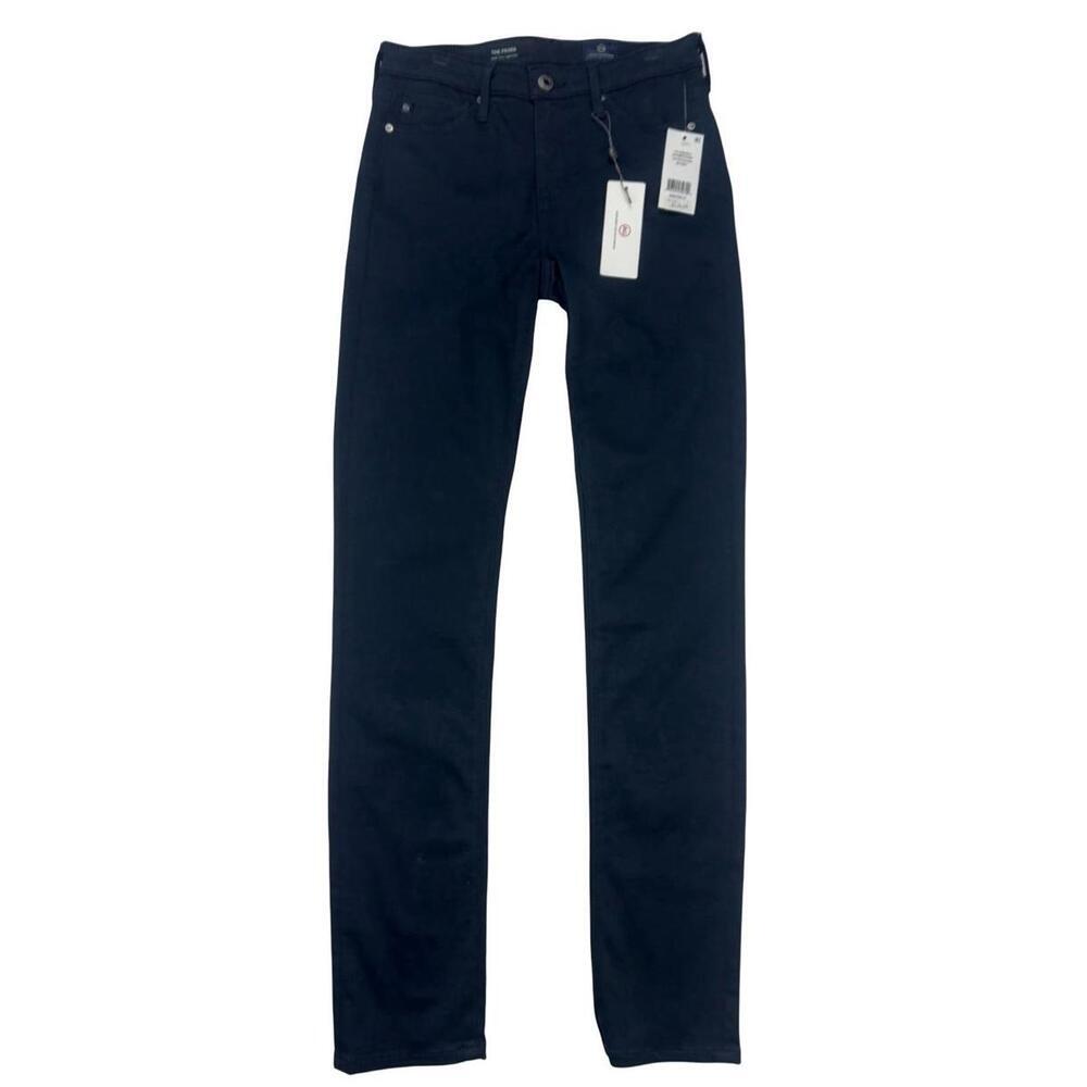 AG Adriano Goldschmied The Prima Mid Rise Cigarette Pants Dark Blue Size 24 W